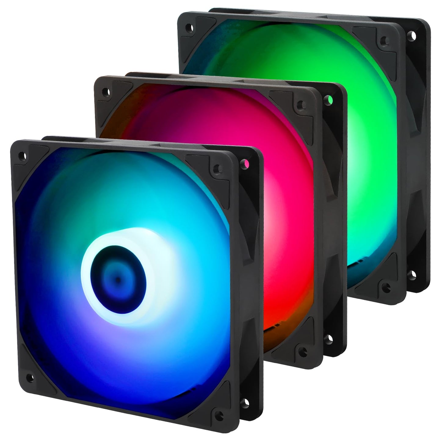 Thermalright ARGB Fan Kit: 3x120mm ARGB Case Fans, 4-pin PWM, 1550RPM, 25.6dBA, 66.17CFM Air Flow - FAC-TR120ARGB3