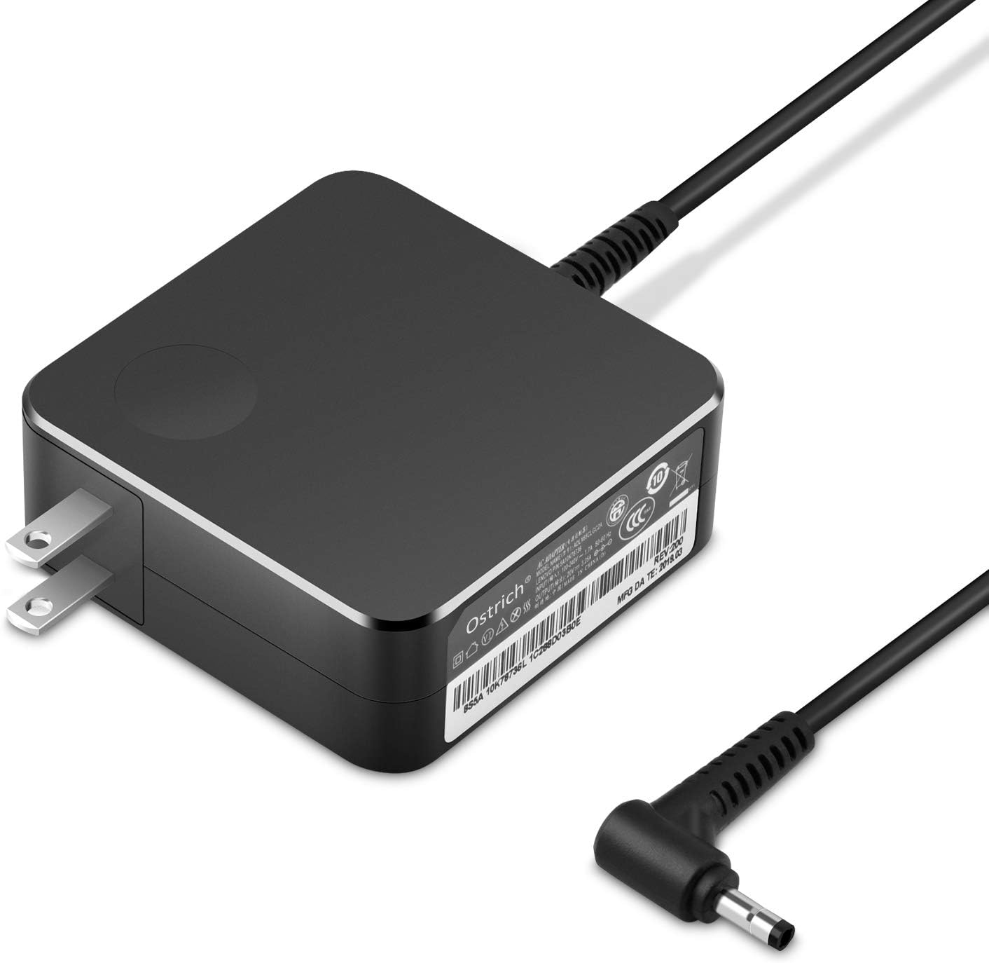 AC Round Tip Power Adapter for Lenovo: 20V/2.25A/45W and 20V/3.25A/65W models - LAA-L45W65W