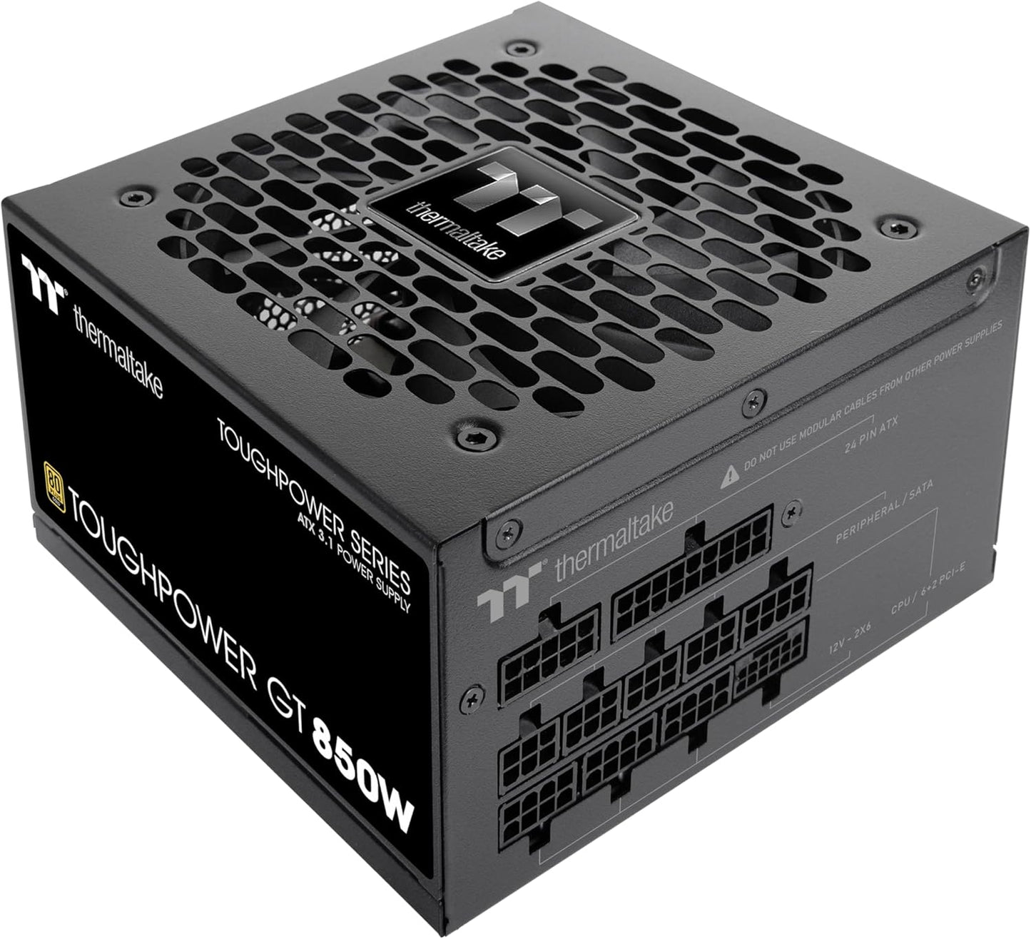 850W Thermaltake Toughpower GT Modular Power Supply, Active PFC, 80+ Gold, ATX3.1, PCIE 5.1 - POW-850TPGT
