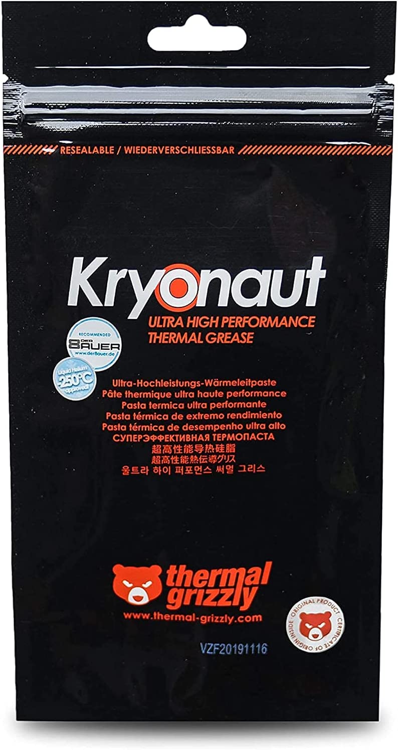 Thermal Grizzly Kryonaut Thermal Compound for Heatsinks, 1 gram