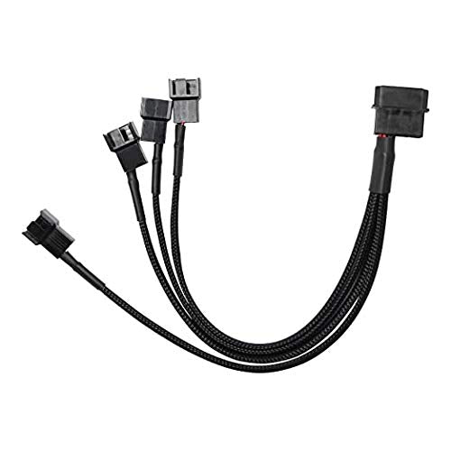 4 x 3-pin Fan Male to 4-pin Molex Male Adapter - ADA-FAN3TO4X4