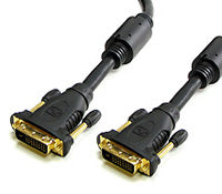 DVI-D 24+1 Male to DVI-D 24+1 Male Cable w/ Ferrite Cores, Gold Plated, 6FT - CBX-DVI6-G