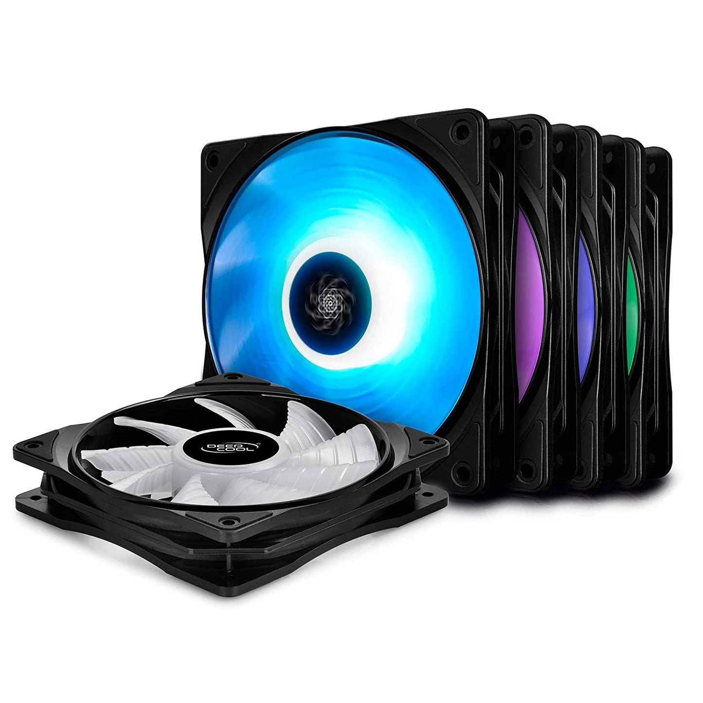 RGB Fan Kit: 5x120mm RGB PWM Case Fans with Fan Hub - FAC-RF120RGB5