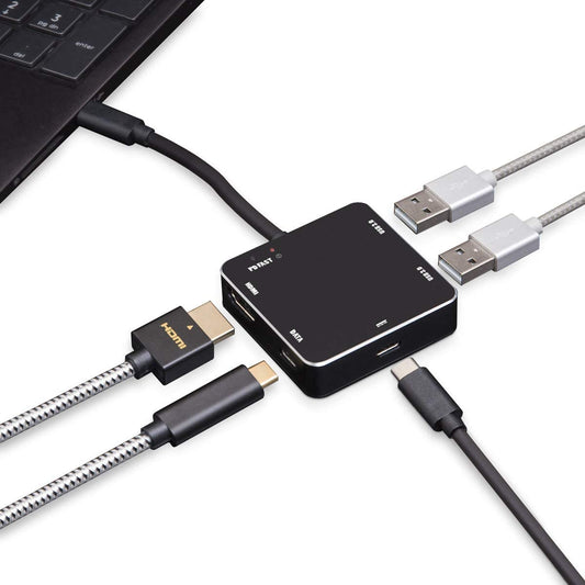 USB 3.1 Gen 1 Type-C Multi-Function Hub: 60W PD Pass Through, HDMI, USB 3.0 Ports - HUB-SD50115