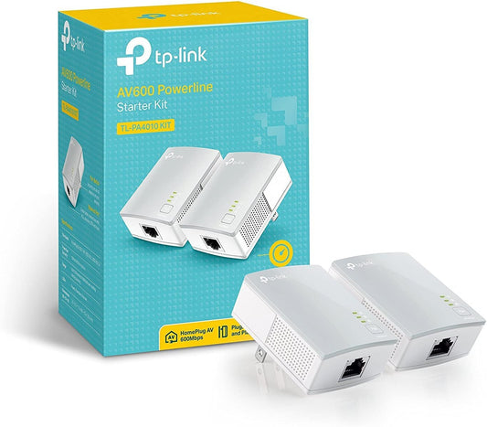 TP-LINK TL-PA4010 500Mbps Powerline Ethernet Adapter, Twin Pack - NWI-TLPA4010