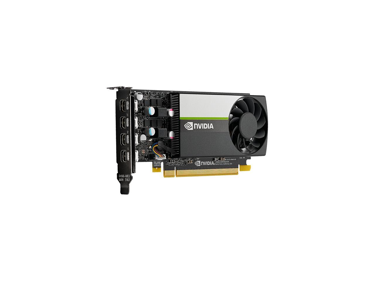 PNY nVidia T1000 4GB PCI-E Video Card, 4 Mini-DisplayPort Connectors, Low-Profile - VID-T1000