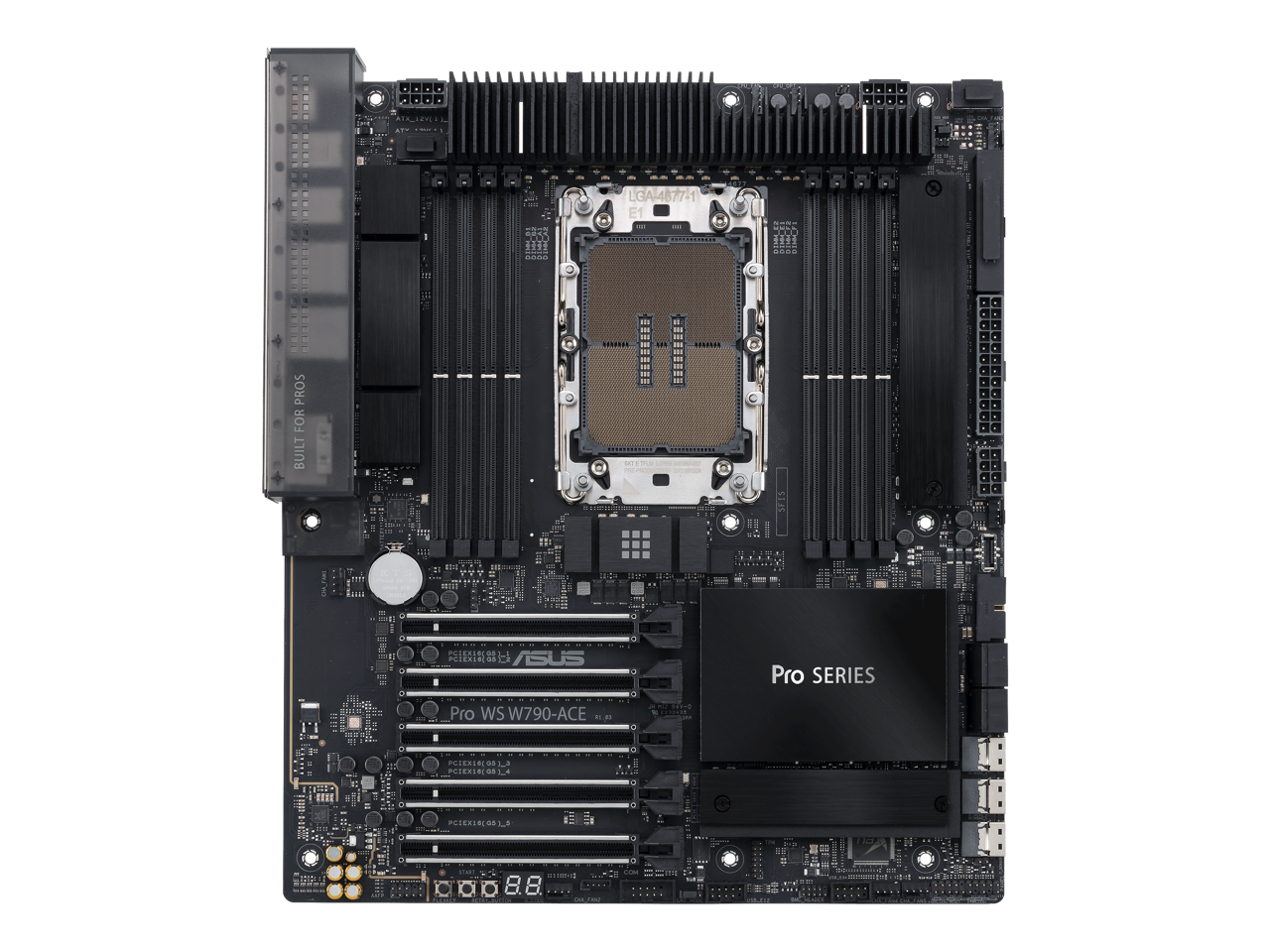Asus Pro WS W790-ACE Workstation Motherboard, Xeon So. 4677, DDR5, 10Gb LAN, RAID, USB3.2 - MBI-W790ACE