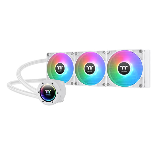 Thermaltake TH360 ARGB 360mm Liquid CPU Cooler for Intel and AMD Processors w/ Fan Controller, White - FAP-TH360ARGBW