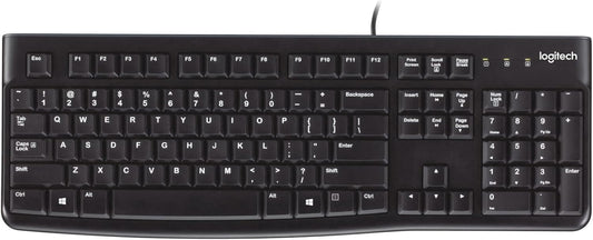 Logitech K120 Slim USB Keyboard, Black - KEY-LOGK120
