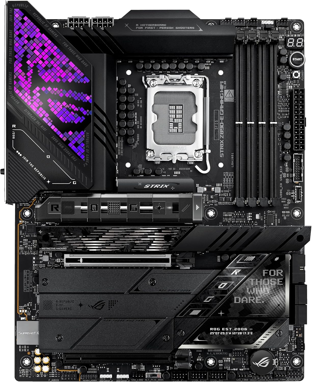 Asus Z890-E Gaming WIFI ATX Motherboard, So. 1851, Gb LAN, RAID, DP/HDMI, DDR5, USB3.2, BT - MBI-Z890EGWIFI