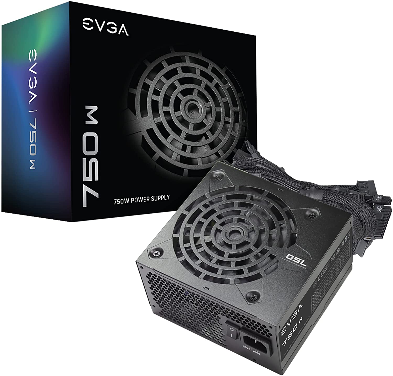 750W EVGA Power Supply, 120mm quiet fan - POW-750EVGA – Intrex Computers