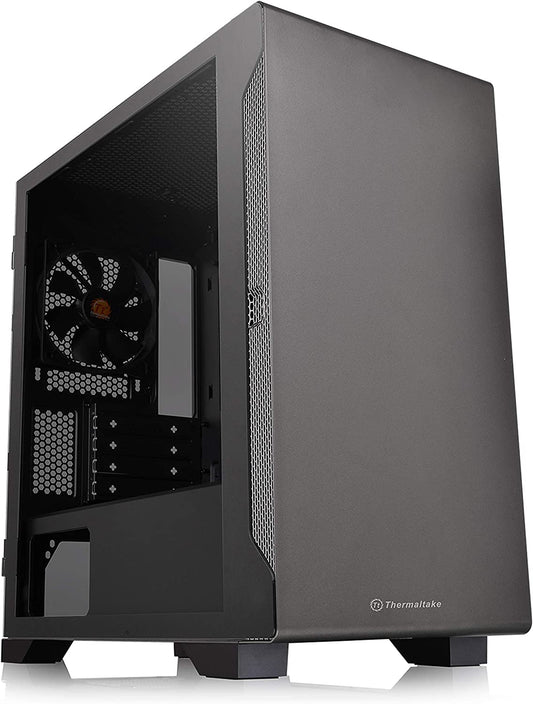 Thermaltake S100 TG Micro ATX Case, Black, Side Window, No Power Supply, USB - CAS-S100TG