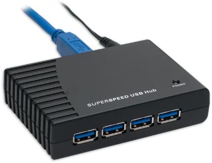 USB3.0 4-port Hub with power adapter - HUB-S4U3P