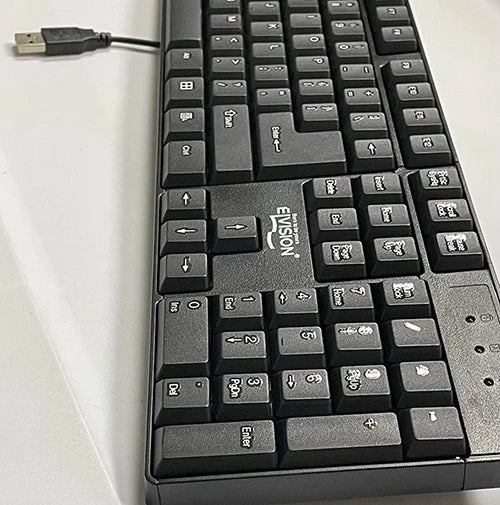 Elvision KB2108 Black Keyboard, USB - KEY-KB2108