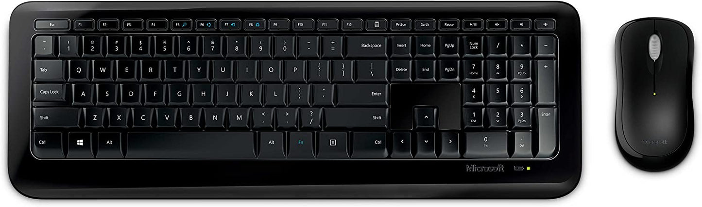 Microsoft Desktop 850 Wireless Keyboard and Optical Mouse, Black - KEY-MSW850