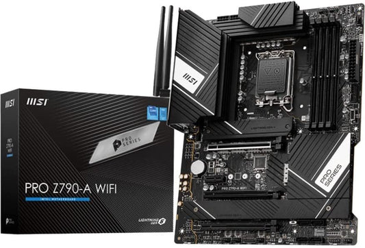 MSI PRO Z790-P WIFI ATX Motherboard, So. 1700, LAN, RAID, DP/HDMI, DDR5, USB3.2, WiFi, Bluetooth - MBI-Z790PWIFI