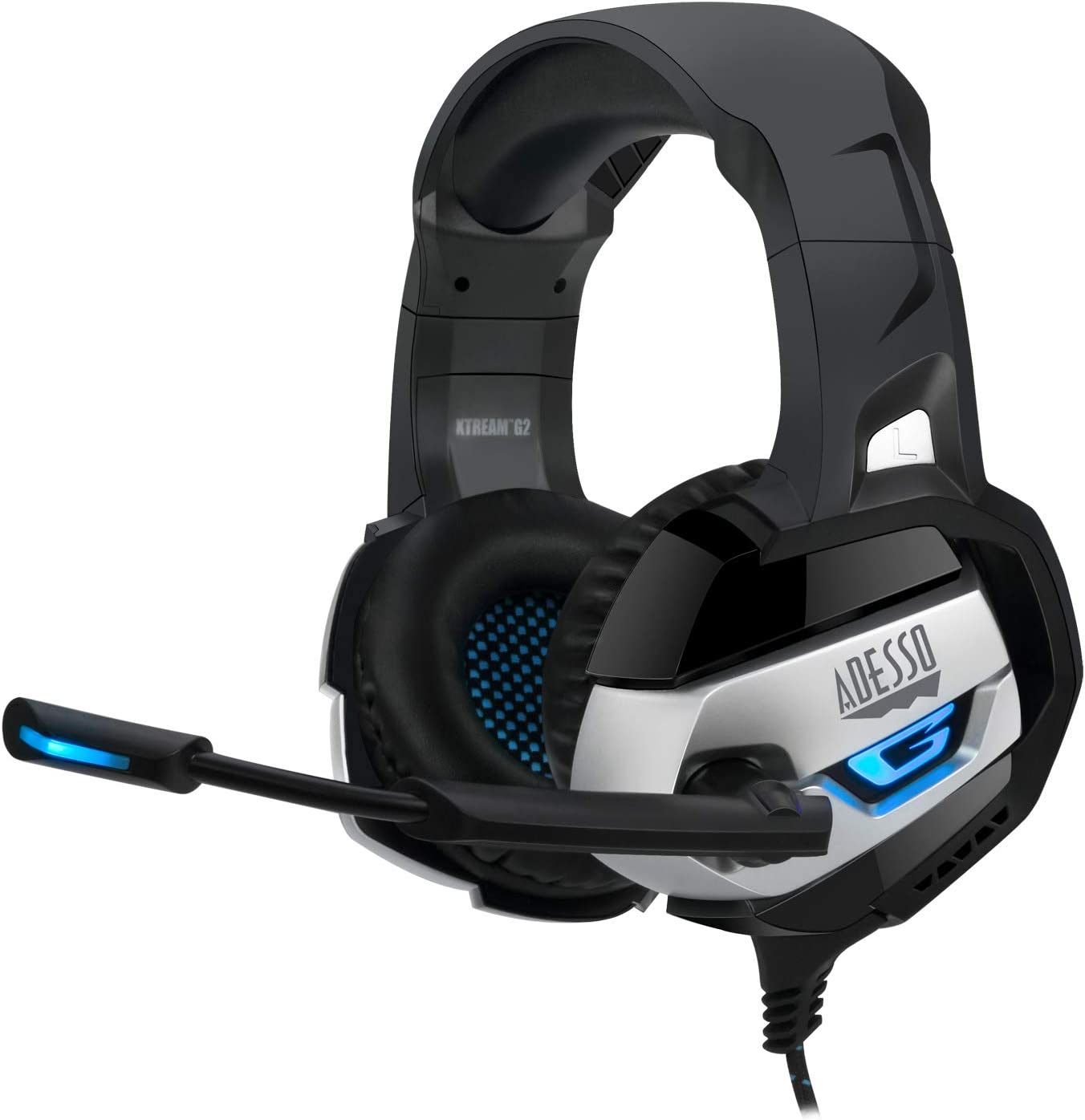 Adesso Xtream G2 USB Stereo Headset with Microphone, Over the Head Design - MIC-XTREAMG2