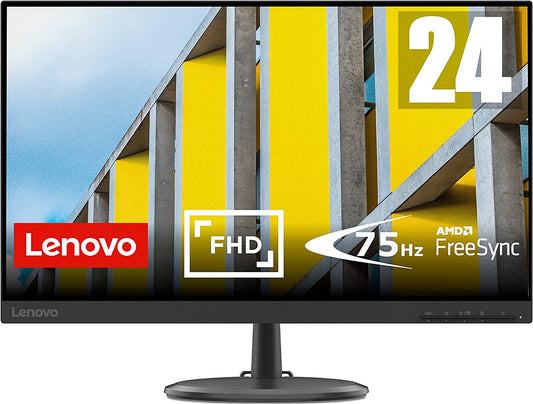 Lenovo D24 24" LED Widescreen Flat Panel LCD, HDMI & VGA, Black - MON-D24