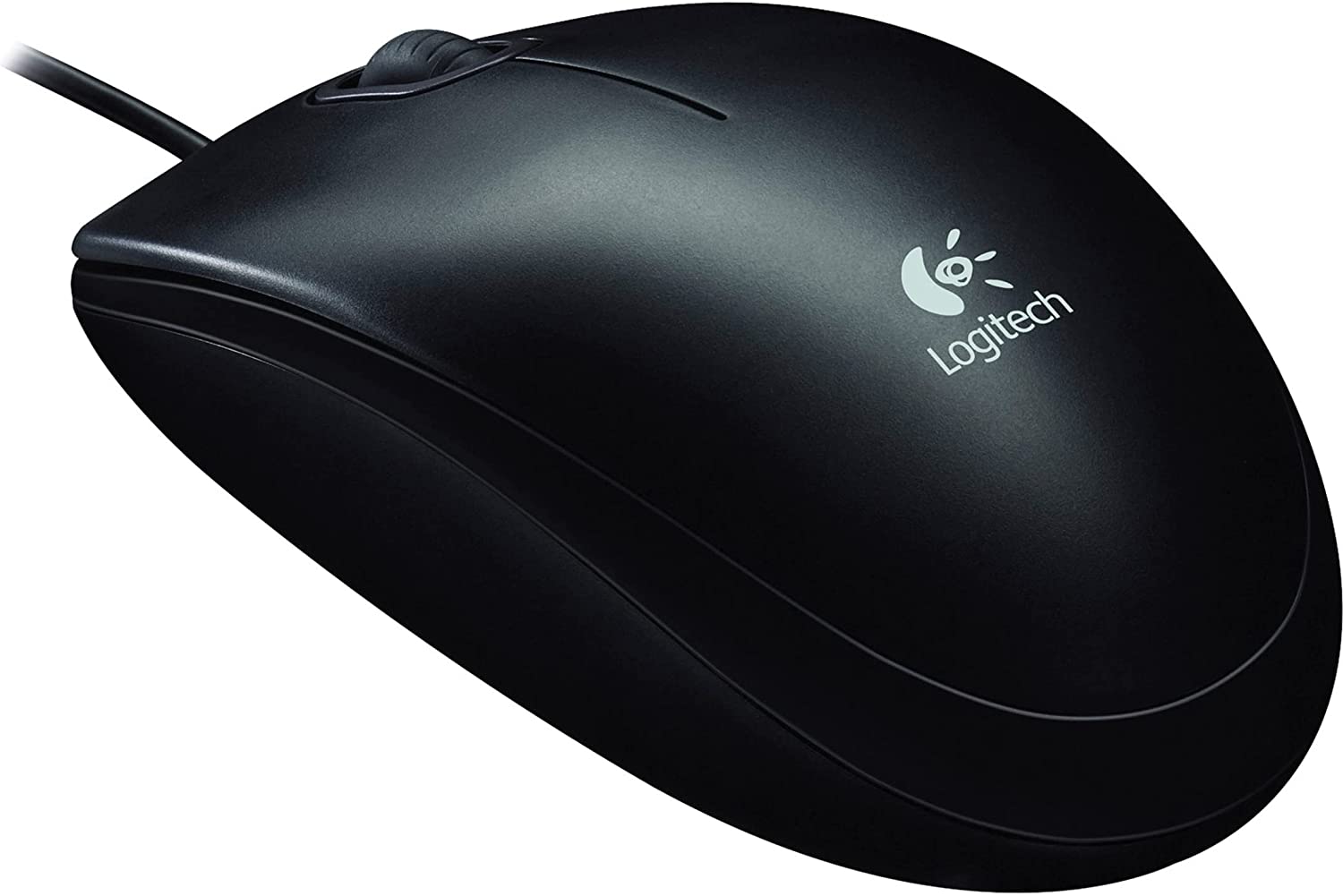 Logitech B100 Optical Mouse, 3-Buttons with Scroll Wheel, Black, USB ...