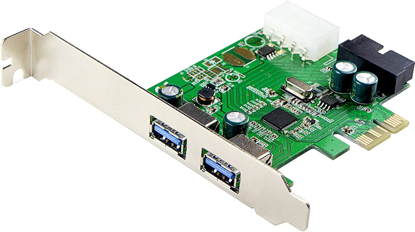 USB 3.0 PCI-Express Card, 2 external ports & 1 internal 19-pin header - CON-U3EI