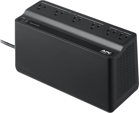APC 425VA/255W UPS, ~3 min @ Full Load, 180 Joules, 6 Outlets, $75K Protection - UPS-BE425M